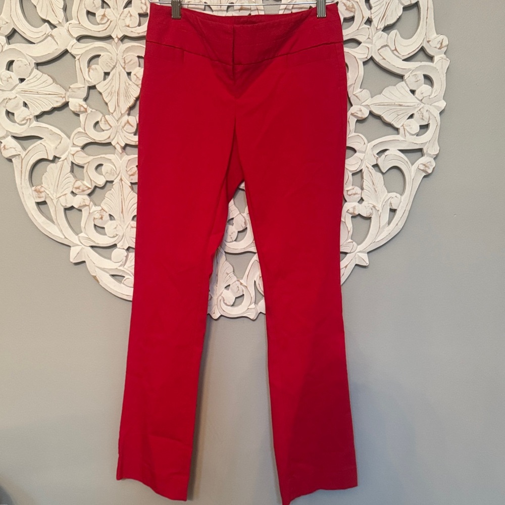 The Limited red Stretch Straight-Leg Pants size 4